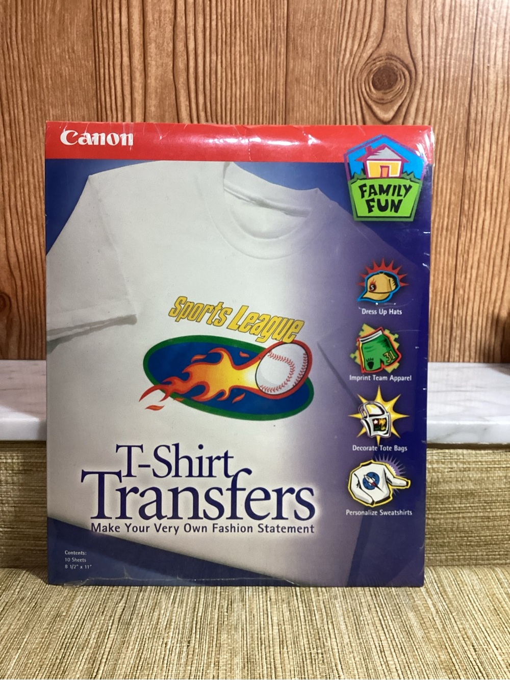Canon Family Fun T-Shirt Transfers - 10 sheets Sports Themed Glass Ornaments